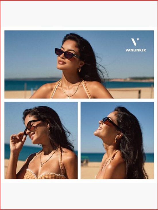 Polarized Square Cat Eye Sunglasses for Women Retro Vintage UV400 Protection main image 5